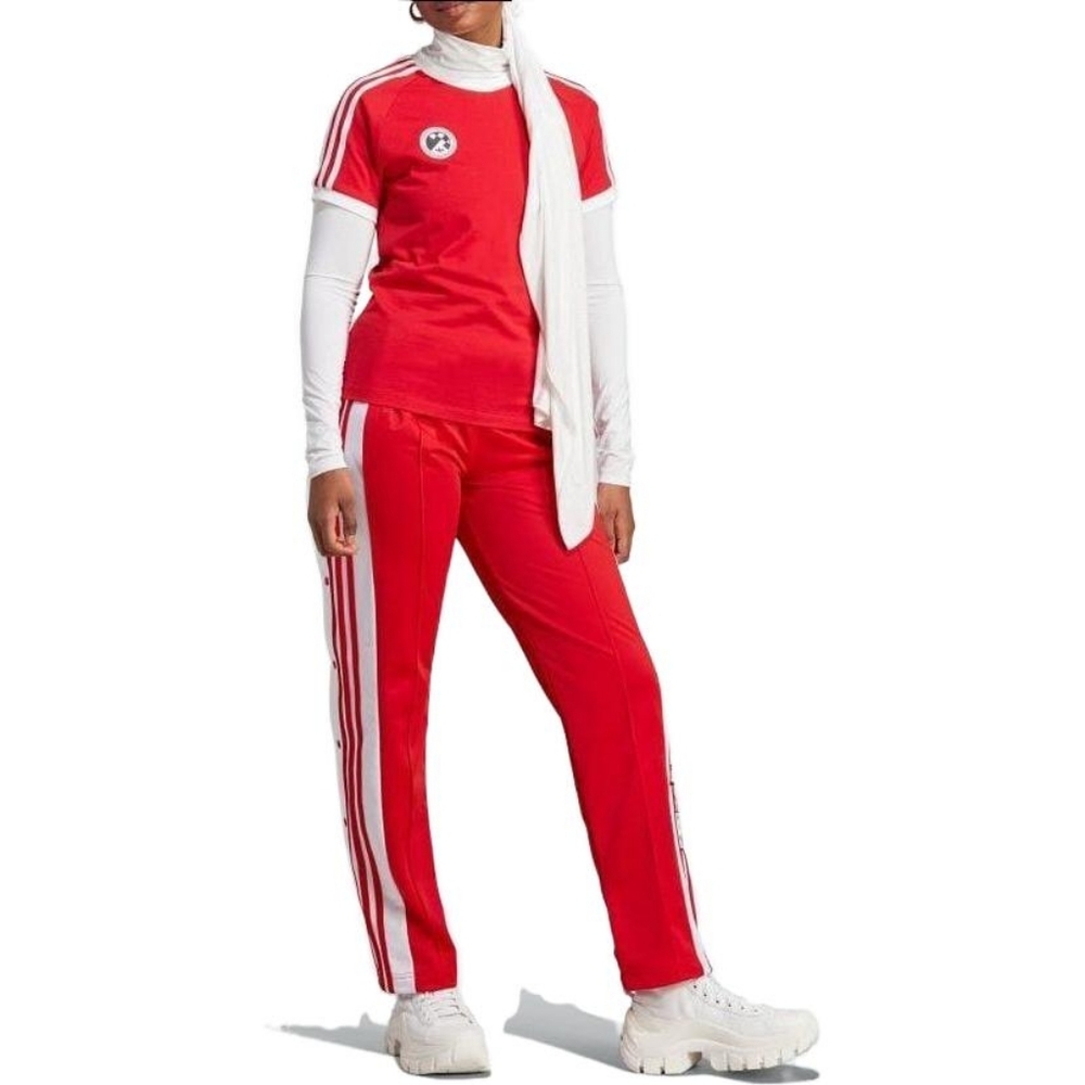Adidas Women’s Original Adibreak Better Scarlet Red WhiteTrack Pants - Picture 10 of 15